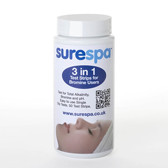 surespa 3-Way Bromine test strips