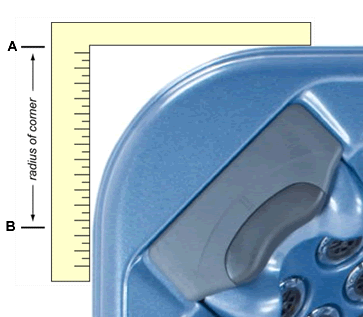 measuring hot tub cover radius