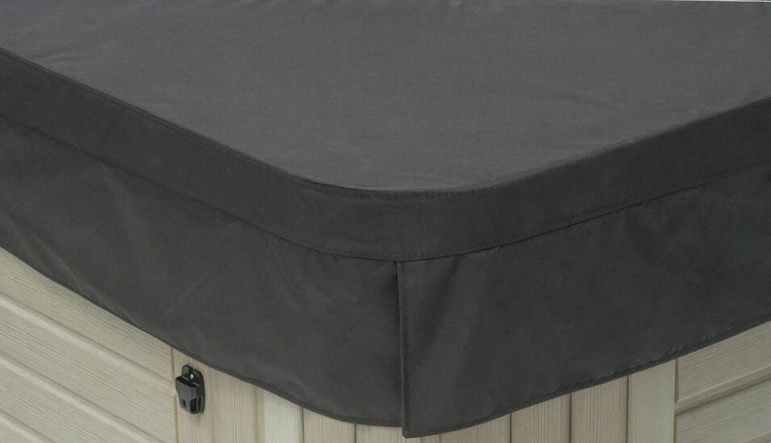 polyester hot tub cover in black