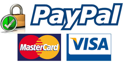 secure on-line payments using mastercard, visa or paypal